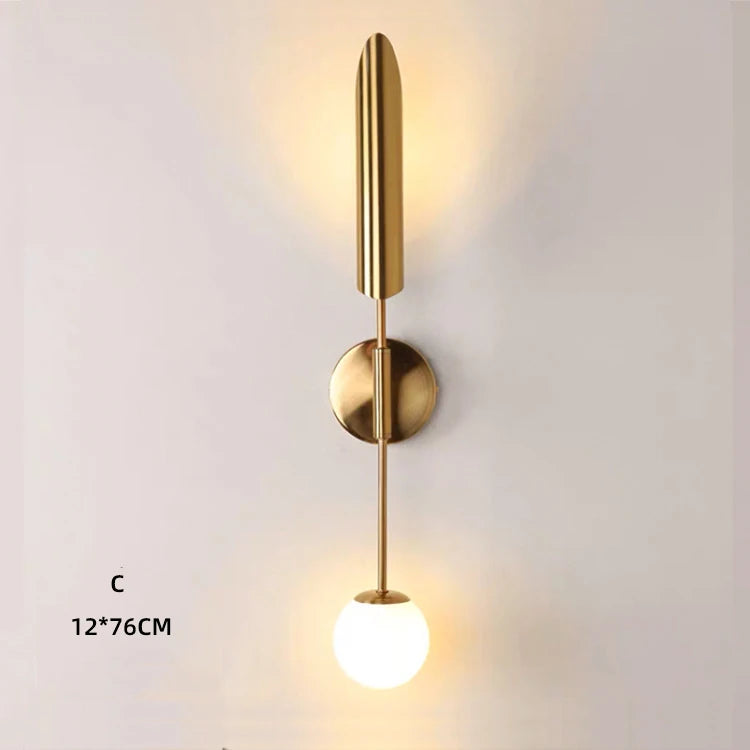 Applique murale design doré PONI