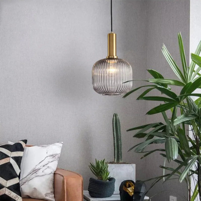 Suspension luminaire verre coloré LONO