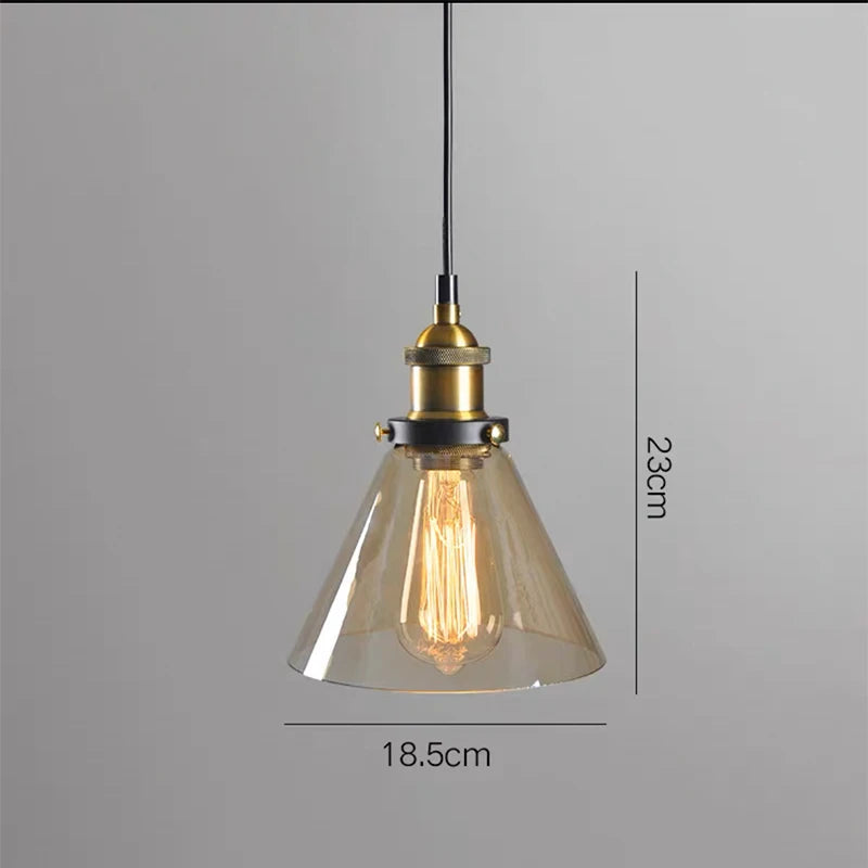 Suspension luminaire verre ambré AMBER